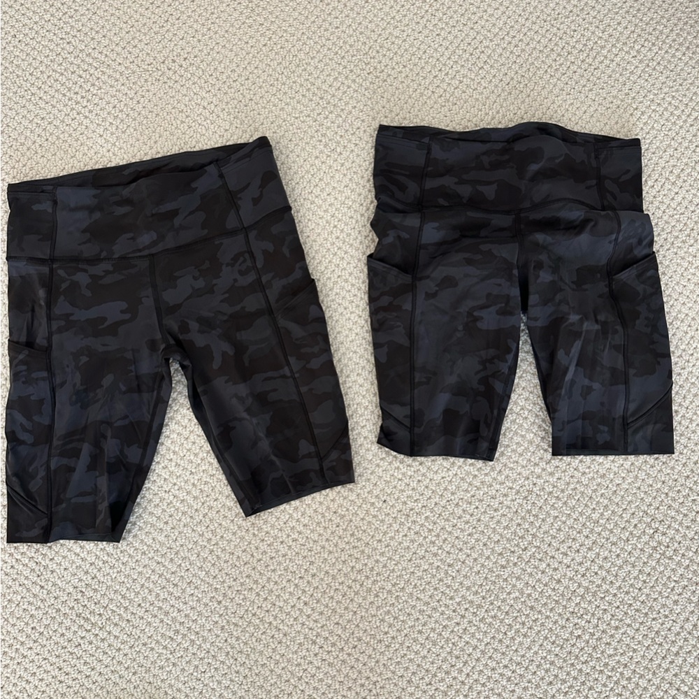 Lululemon Black Camo Women Shorts